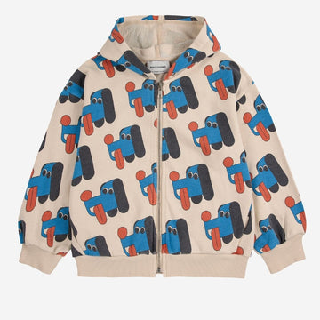 Kids Doggy Mate All Over Zipped Hoodie - Parkette.