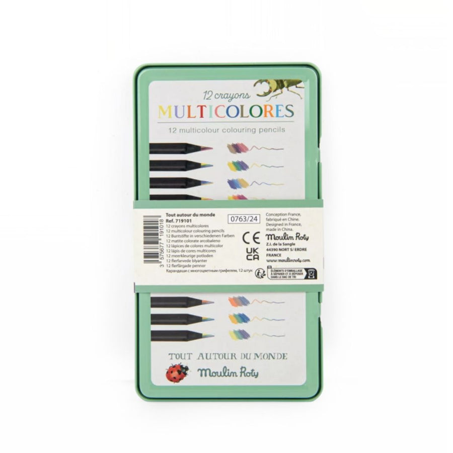 Tout Autour Du Monde 12 Multi-Coloured Pencils