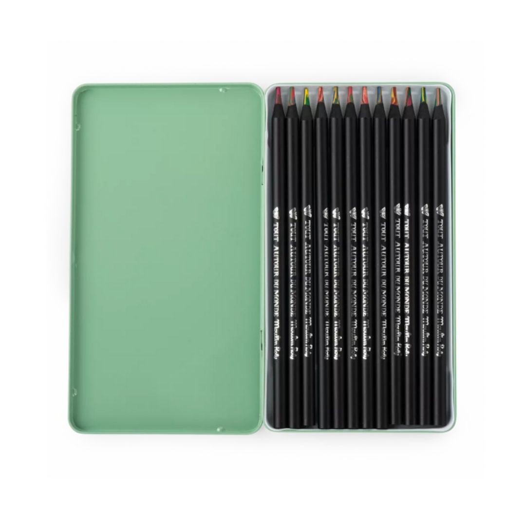 Tout Autour Du Monde 12 Multi-Coloured Pencils