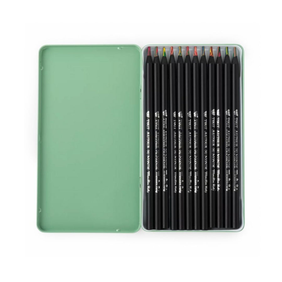 Tout Autour Du Monde 12 Multi-Coloured Pencils