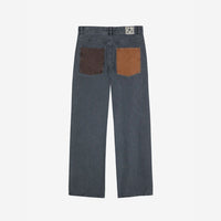 Womens Color Block Denim Pants - Parkette.