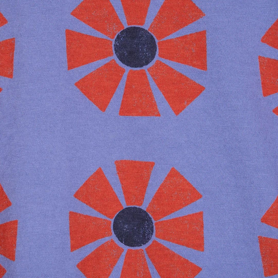 Flower Pattern Fitted T-Shirt - Parkette.