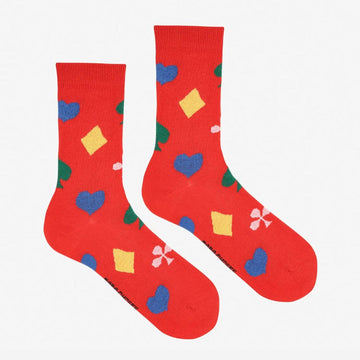 Womens Card Game Short Socks - Parkette.