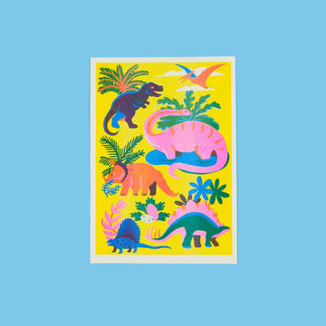 Naomi Wilkinson Dinosaur Riso Print - Parkette.