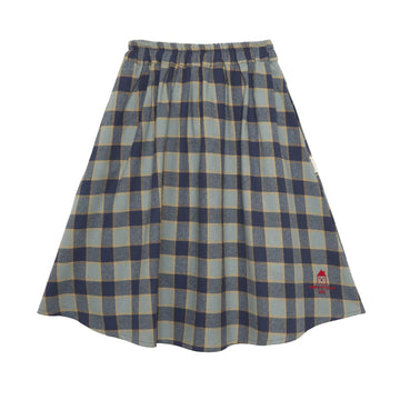 Blue Checkered Skirt - Parkette.