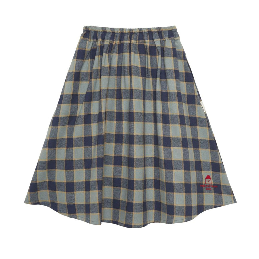 Blue Checkered Skirt - Parkette.
