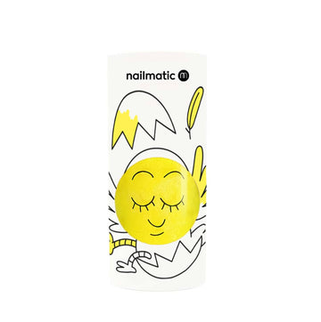 Nailmatic Kids Titi Neon Yellow Glitter Water-Based Nail Polish - Parkette.