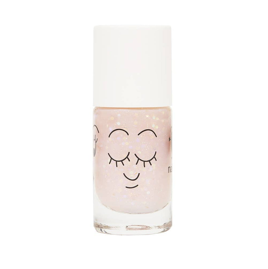 Polly Clear Pink Glitter Water Based Nail Polish - Parkette.