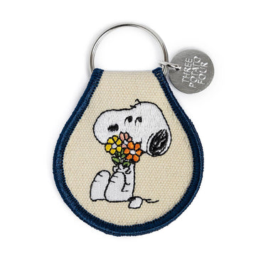 Peanuts® x Three Potato Four Snoopy Flower Bouquet Patch Keychain - Parkette.