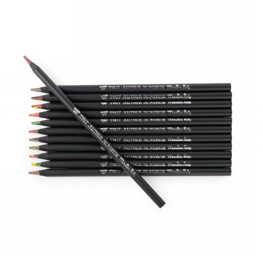 Tout Autour Du Monde 12 Multi-Coloured Pencils