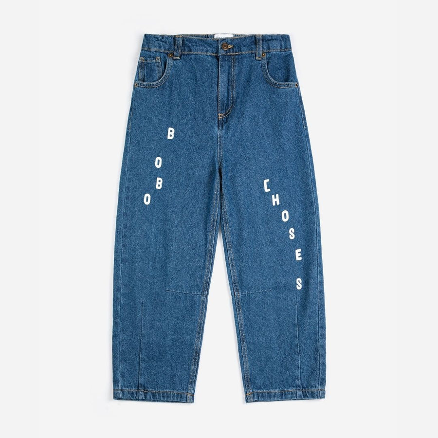 Kids Bobo Choses Blue Denim Pants - Parkette.