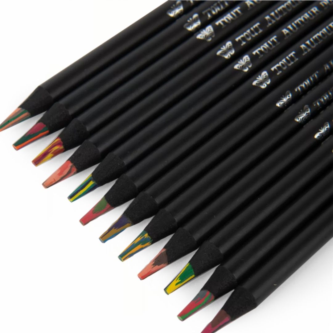 Tout Autour Du Monde 12 Multi-Coloured Pencils