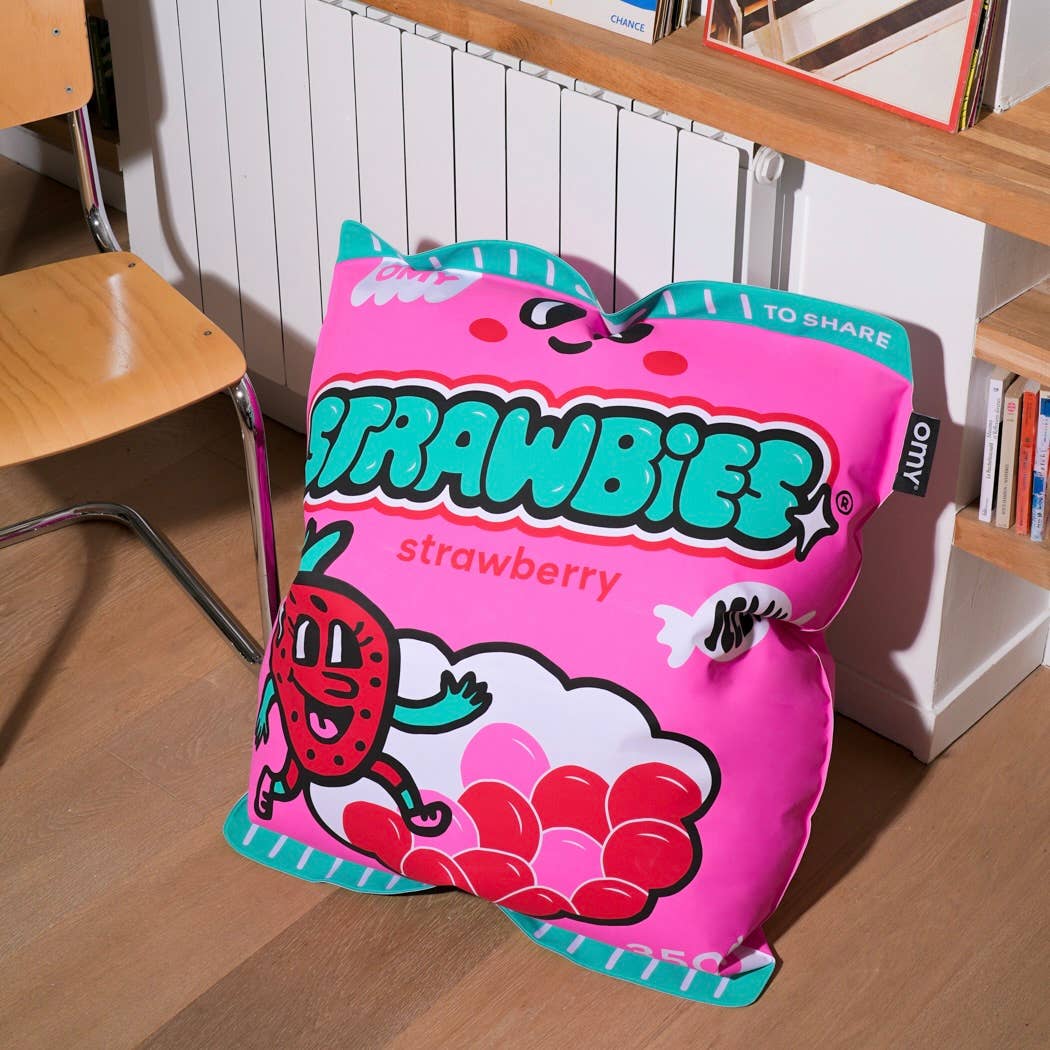 OMY Decorative Air Pillow – Giant Strawberry Candies - Parkette.