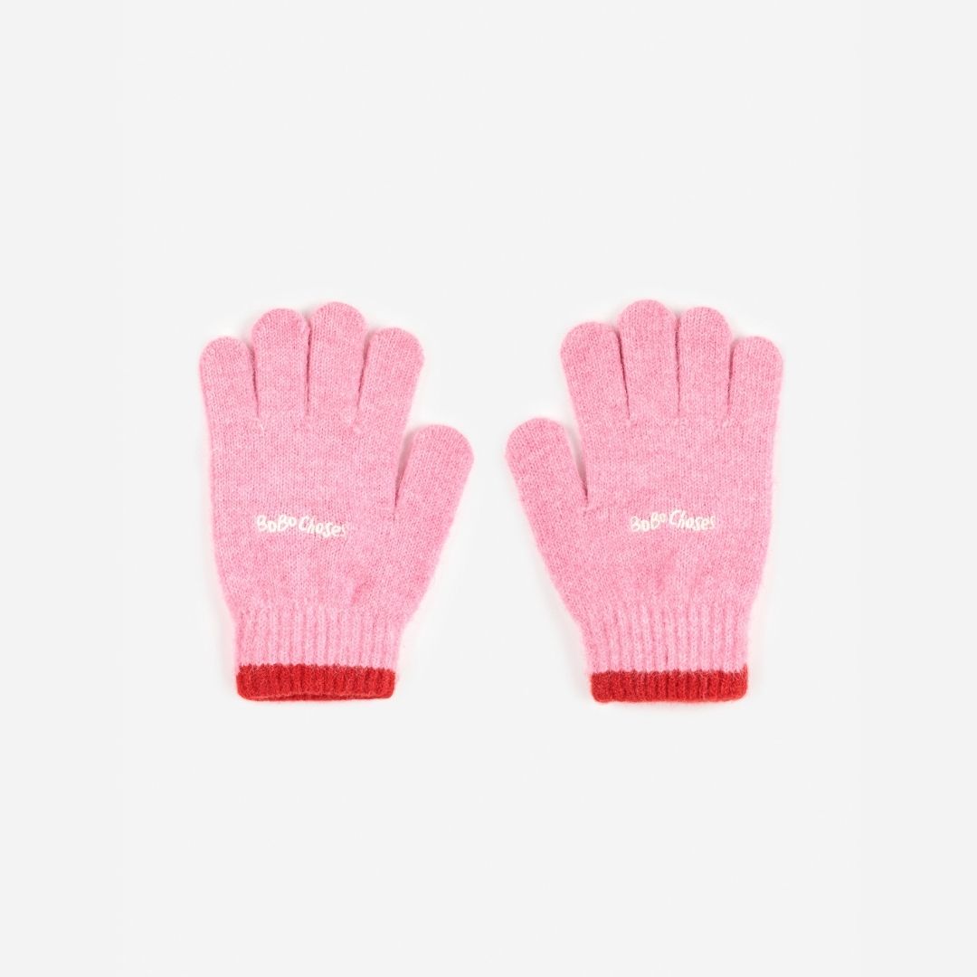 Kids Bobo Choses Pink Gloves - Parkette.
