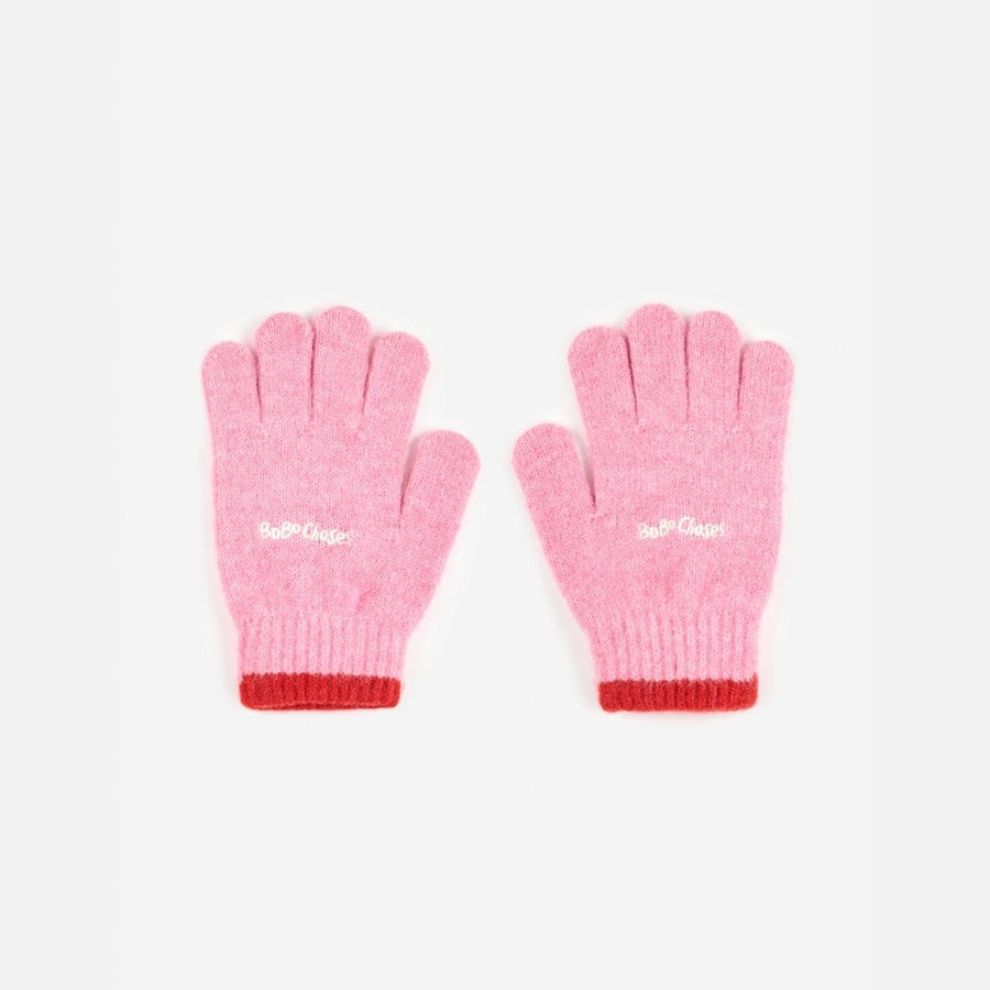Kids Bobo Choses Pink Gloves - Parkette.