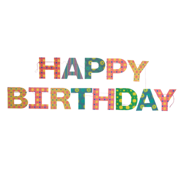 Bright Happy Birthday Sewn Garland - Parkette.