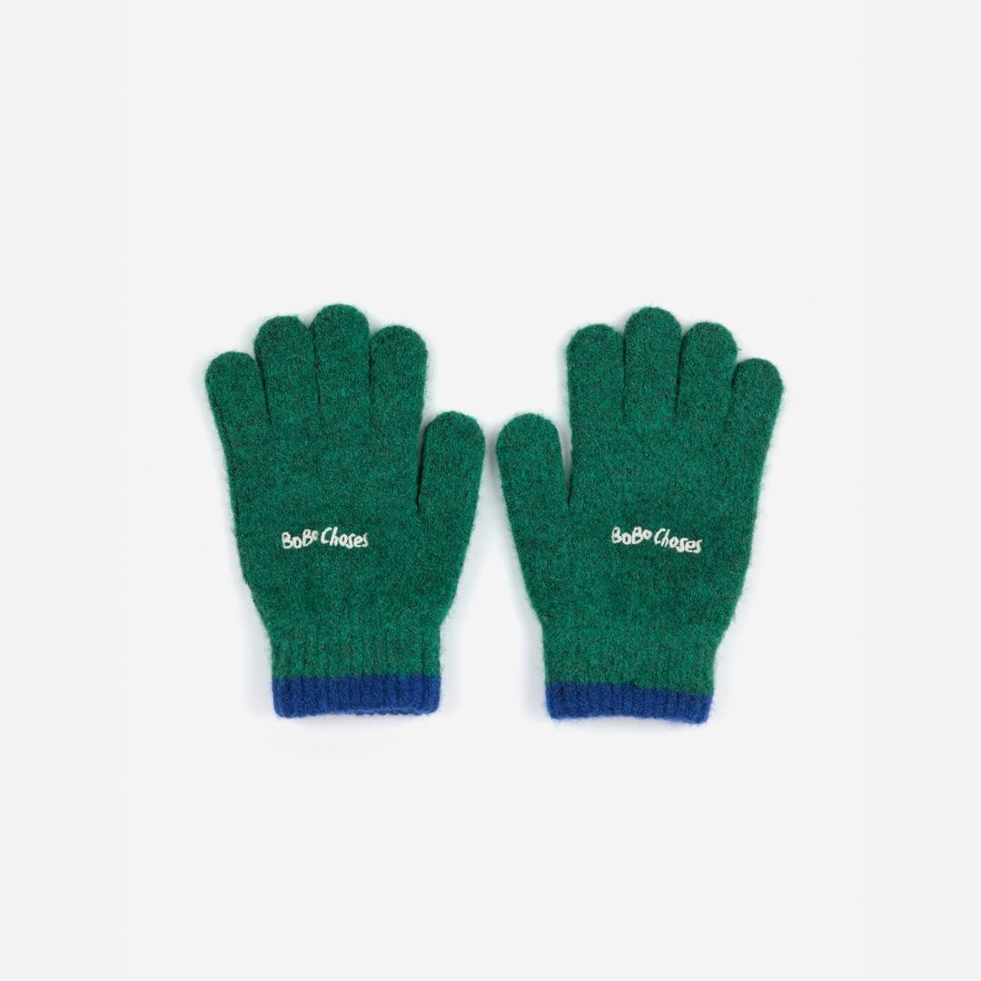 Kids Bobo Choses Green Gloves - Parkette.