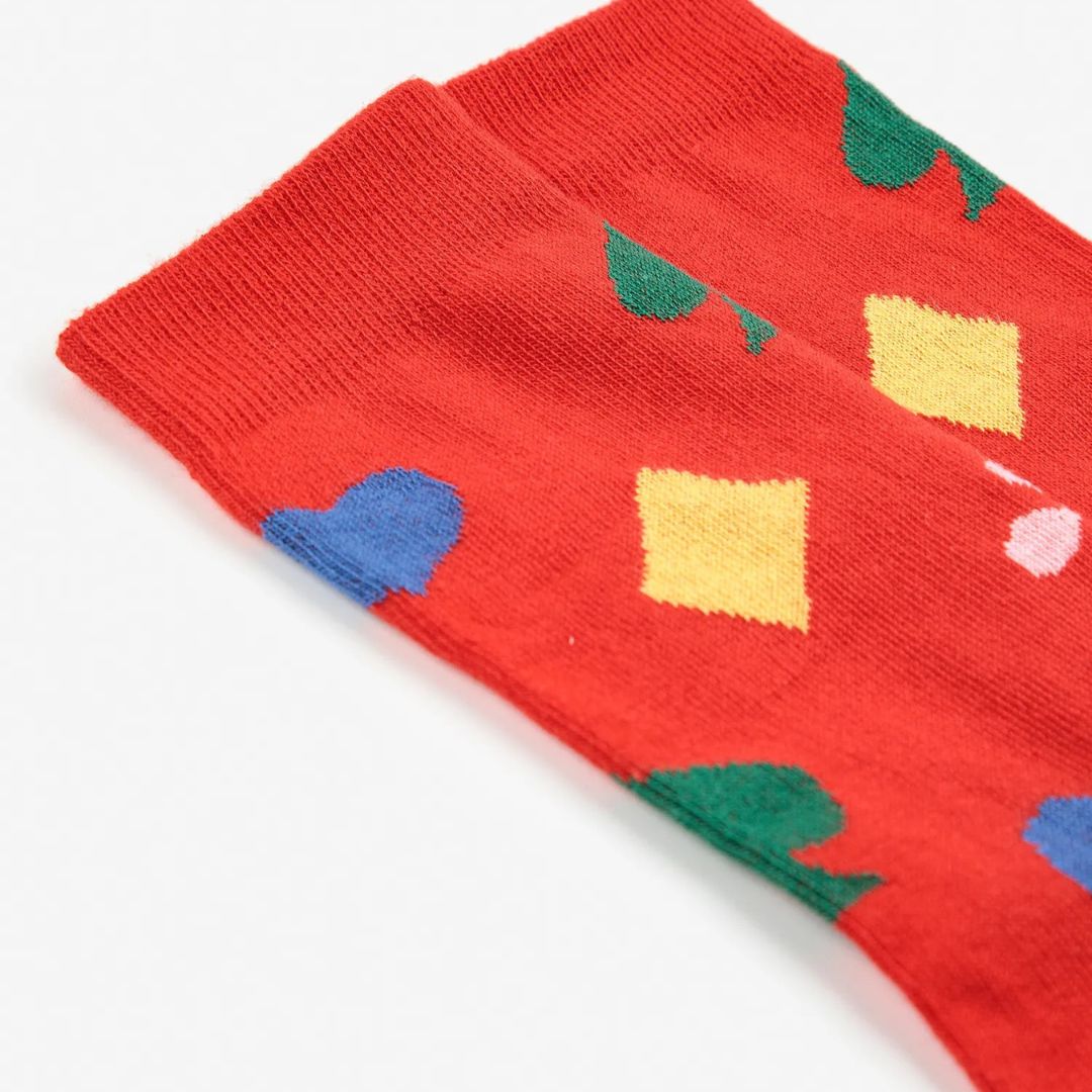Womens Card Game Short Socks - Parkette.