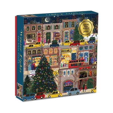 Winter Lights Forest – 500 Piece Foil Jigsaw Puzzle - Parkette.