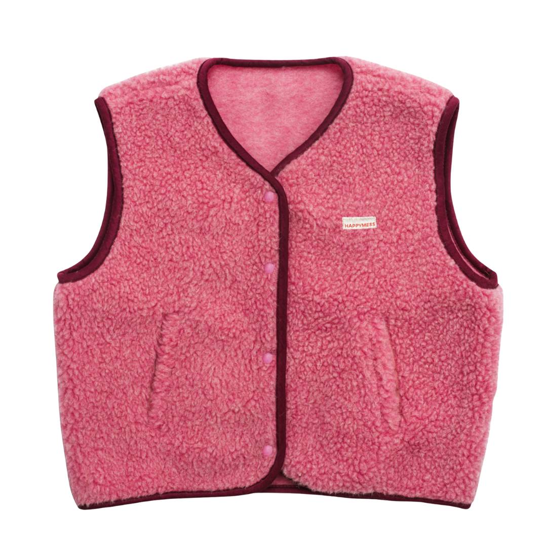 Adult Merino Wool Vest - Dusty Pink