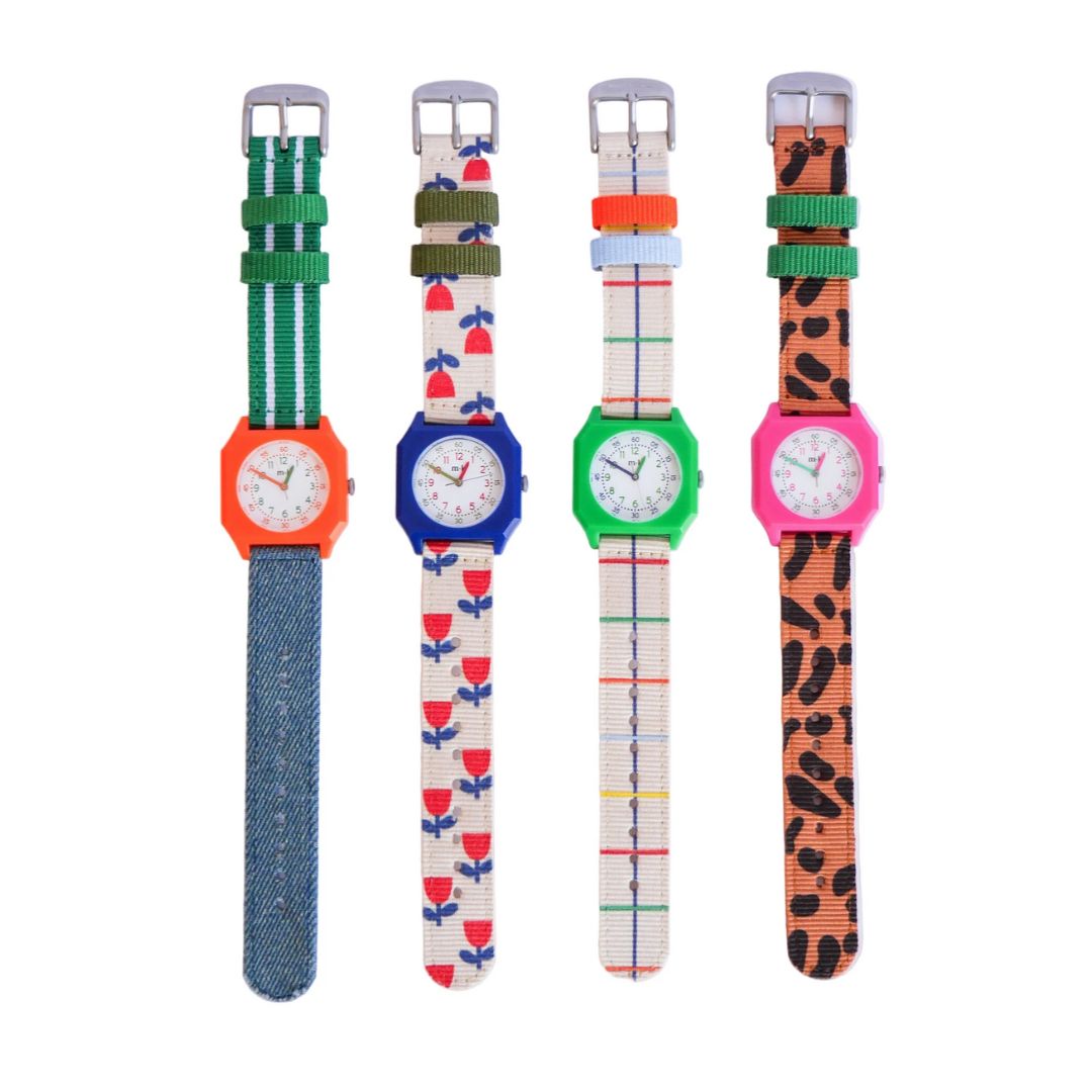 Mini Kyomo x Taxi Brousse Circus Watch in Denim and Green