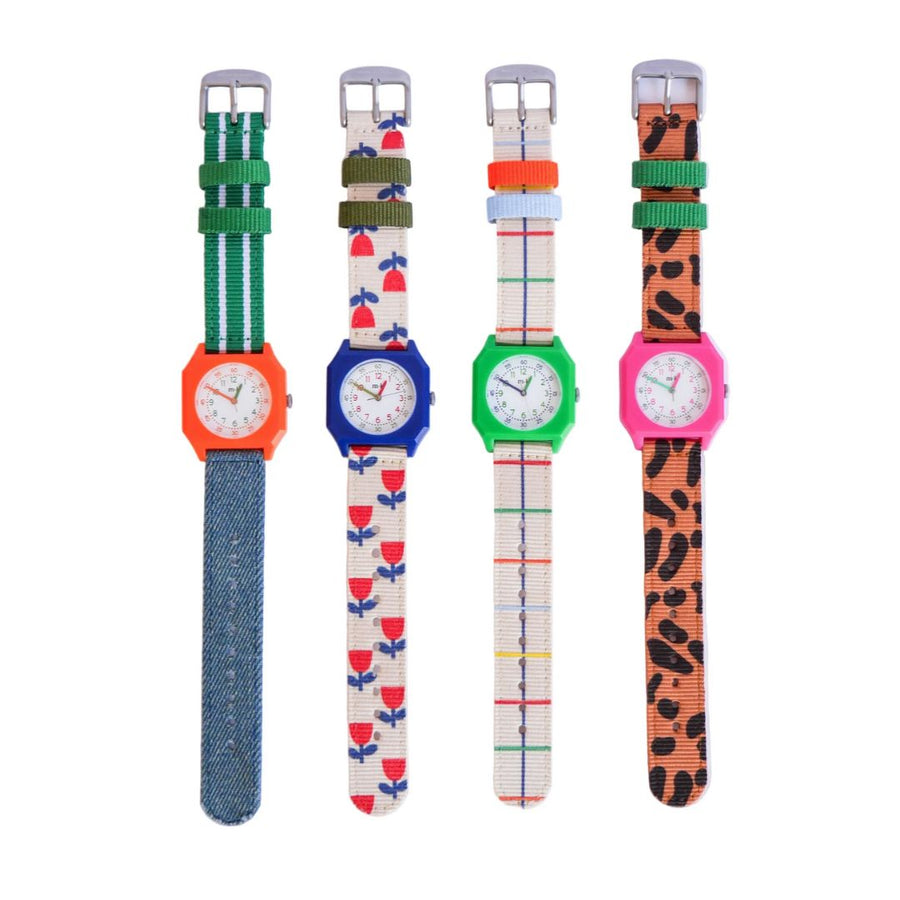 Mini Kyomo x Taxi Brousse Circus Watch in Denim and Green