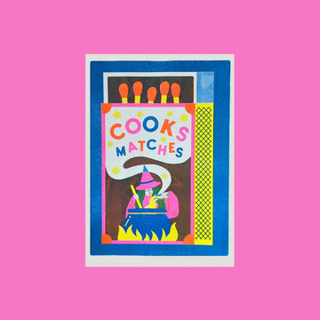 Naomi Wilkinson Witch Matchbox Riso Print - Parkette.