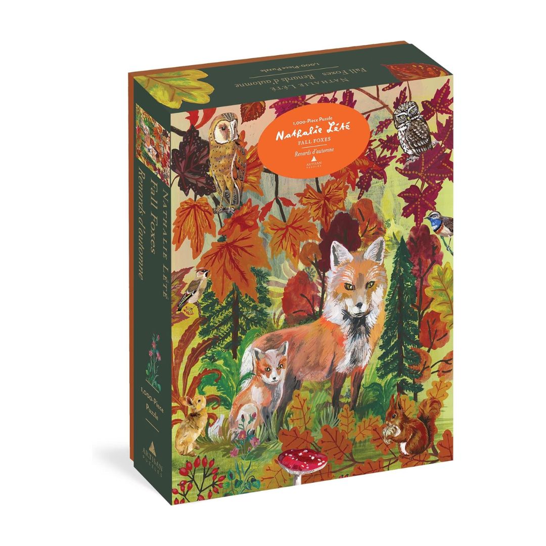 Nathalie Lété Fall Foxes 1000 Piece Puzzle - Parkette.