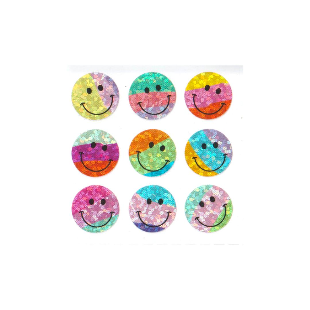 Pastel Happy Faces Sticker Sheet - Parkette.
