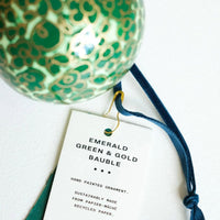 Emerald Green and Gold Bauble