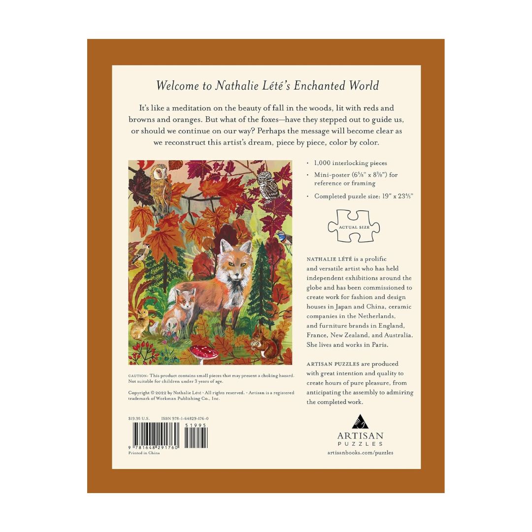 Nathalie Lété Fall Foxes 1000 Piece Puzzle - Parkette.