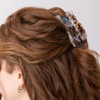 Calico Kitty Cat Hair Claw in Cream and Tortoise Shell