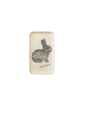 Isabelle Boinot Lapin Linen Coated Tray - Small - Parkette.