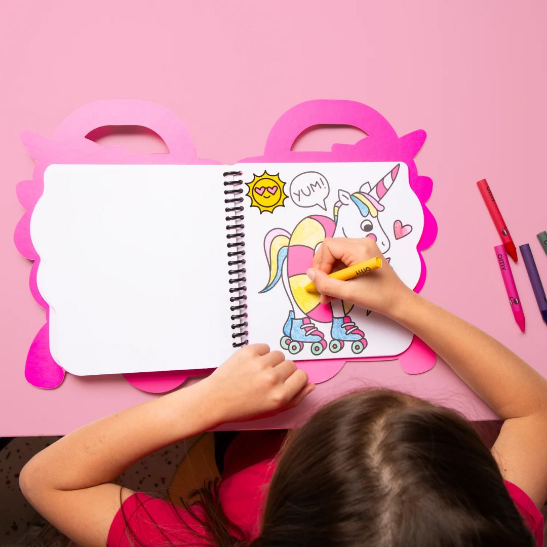 OMY Unicorn Super Coloring & Sticker Book - Parkette.