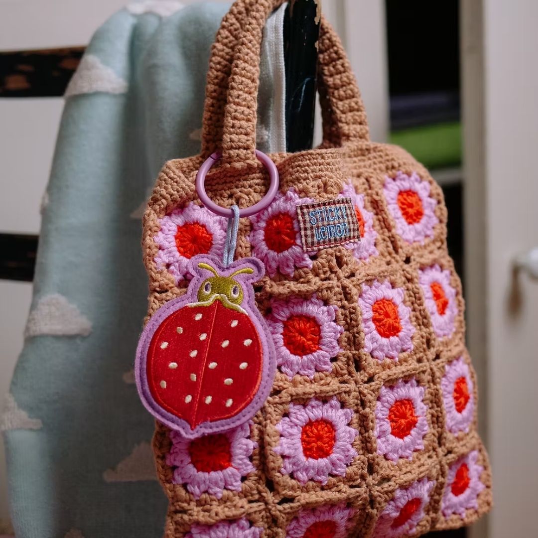 Flower Crochet Bag - Campfire Orange