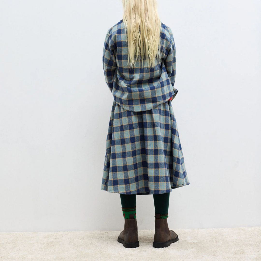 Blue Checkered Skirt - Parkette.