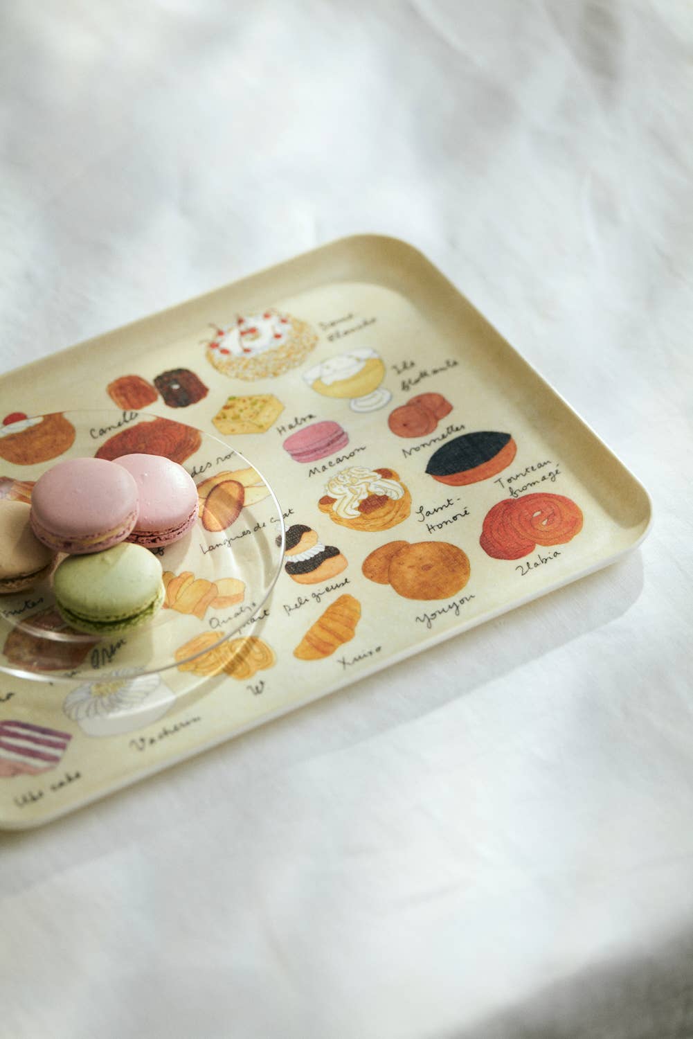Isabelle Boinot Gateau Linen Coated Tray - Medium - Parkette.