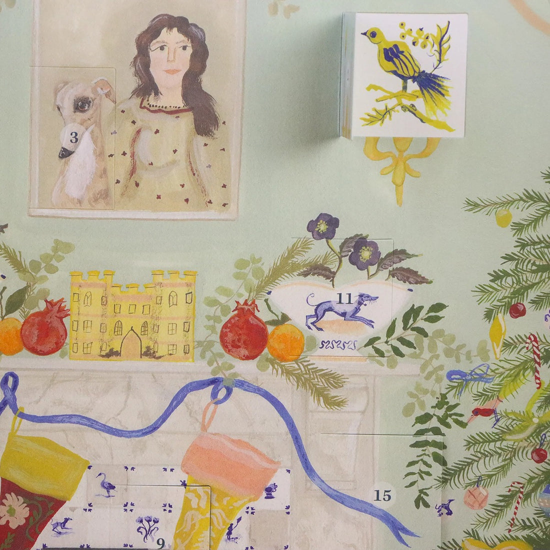 Festive Dutch Gable Advent Calendar