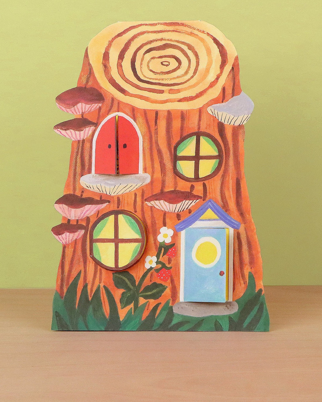 Little Log House Die Cut Card