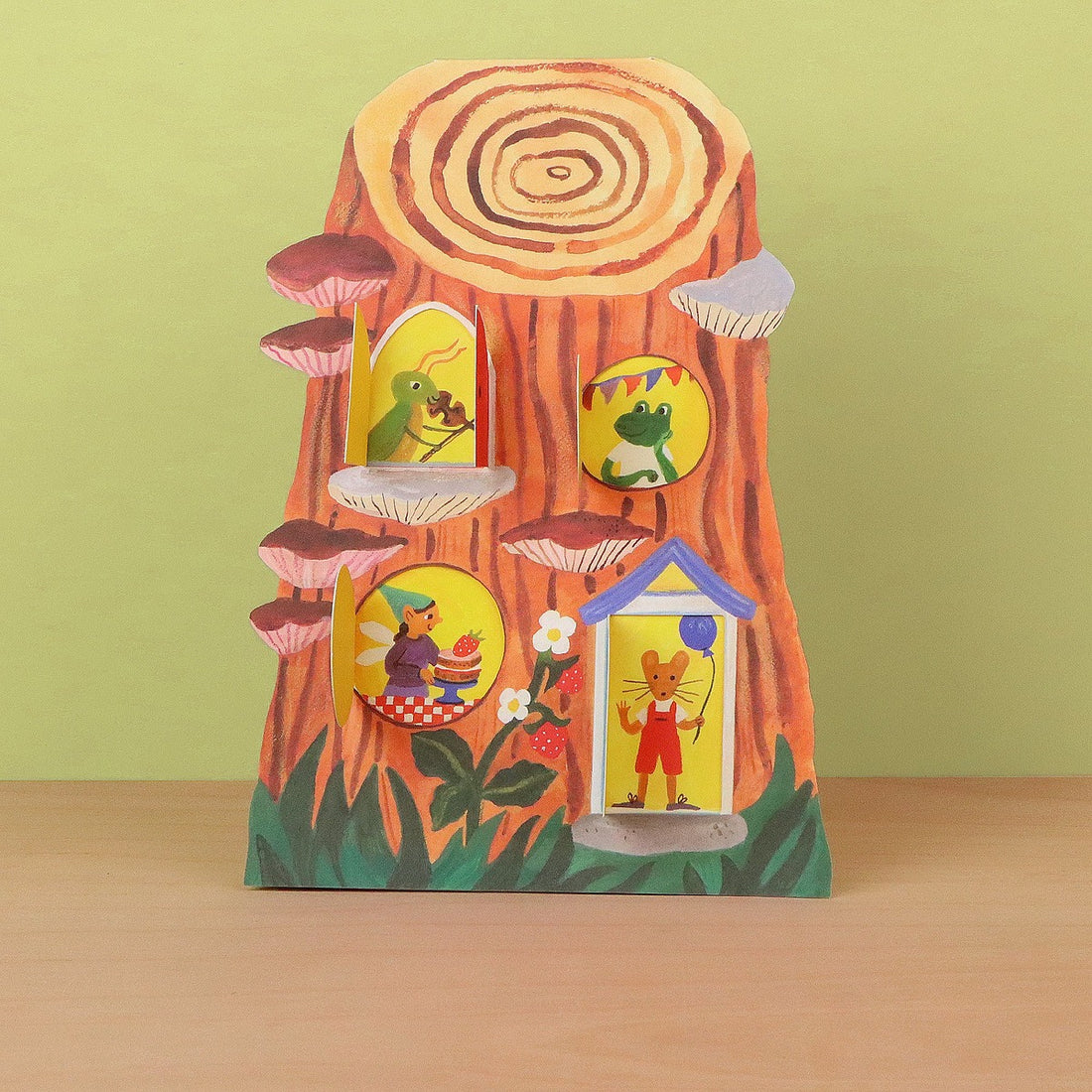 Little Log House Die Cut Card