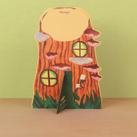 Little Log House Die Cut Card