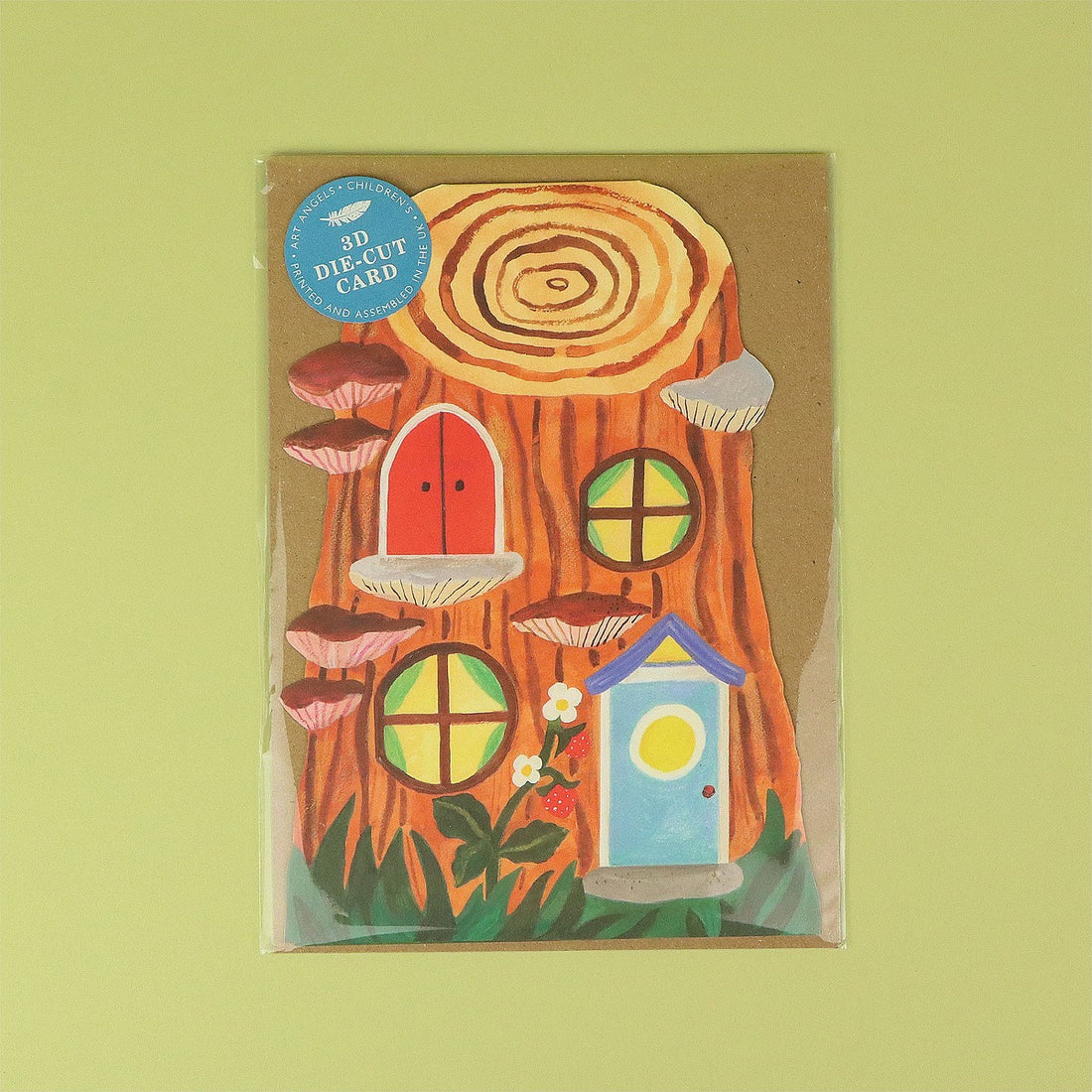 Little Log House Die Cut Card