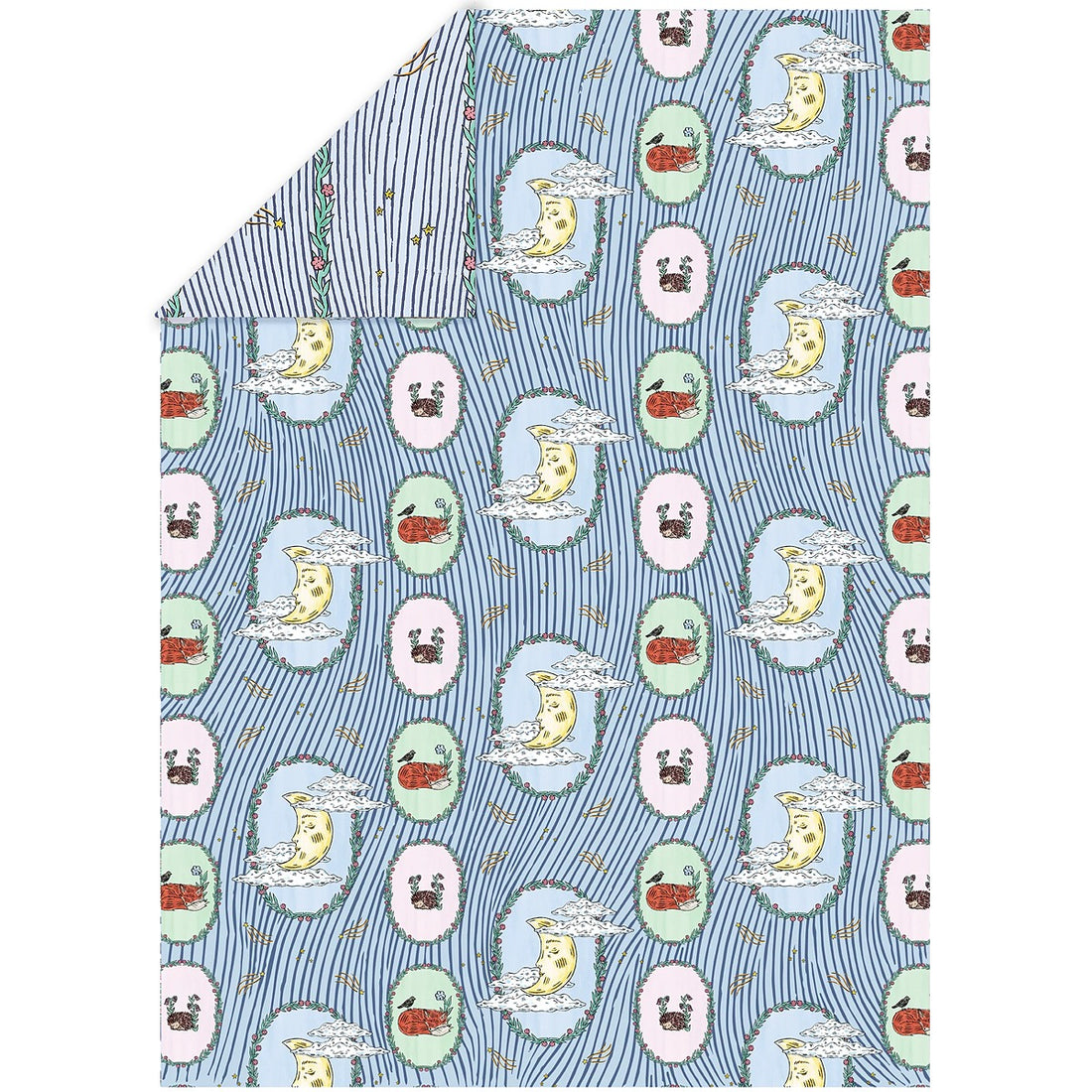 Moon and Stars Wrapping Paper
