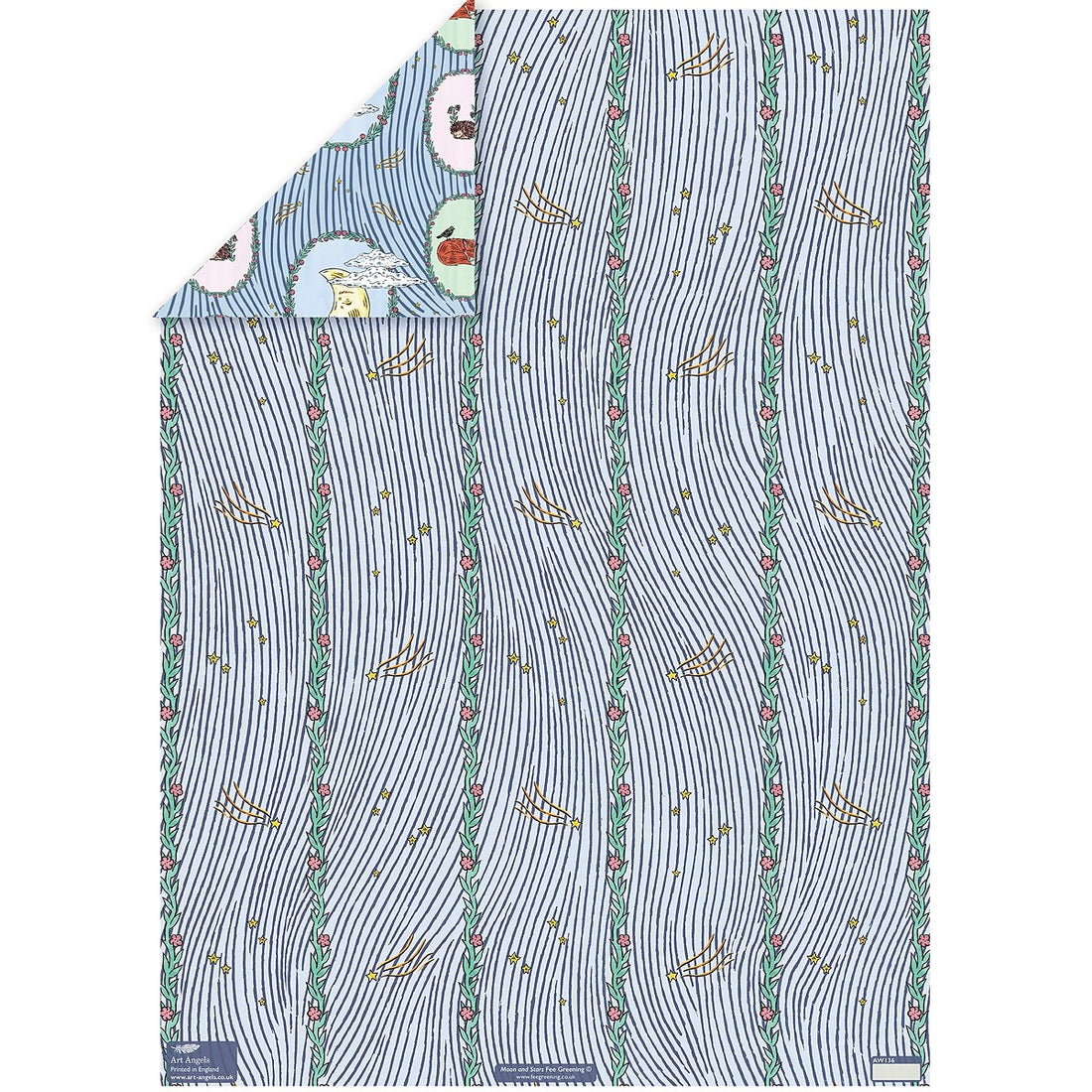 Moon and Stars Wrapping Paper