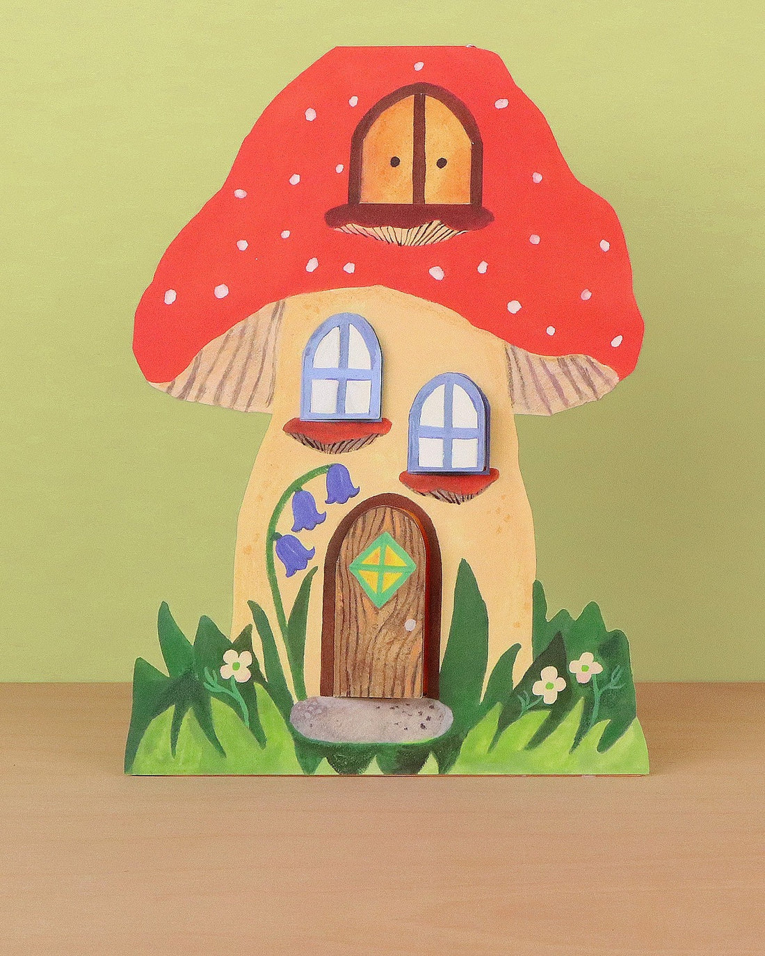 Toadstool Cottage Die Cut Card