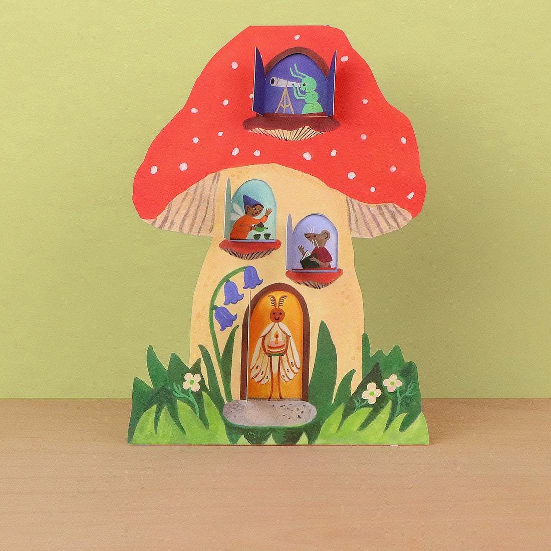 Toadstool Cottage Die Cut Card