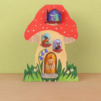 Toadstool Cottage Die Cut Card