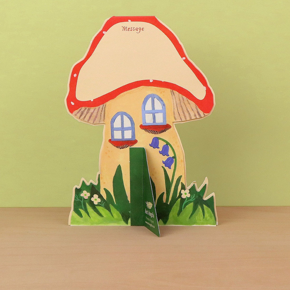 Toadstool Cottage Die Cut Card