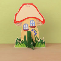 Toadstool Cottage Die Cut Card