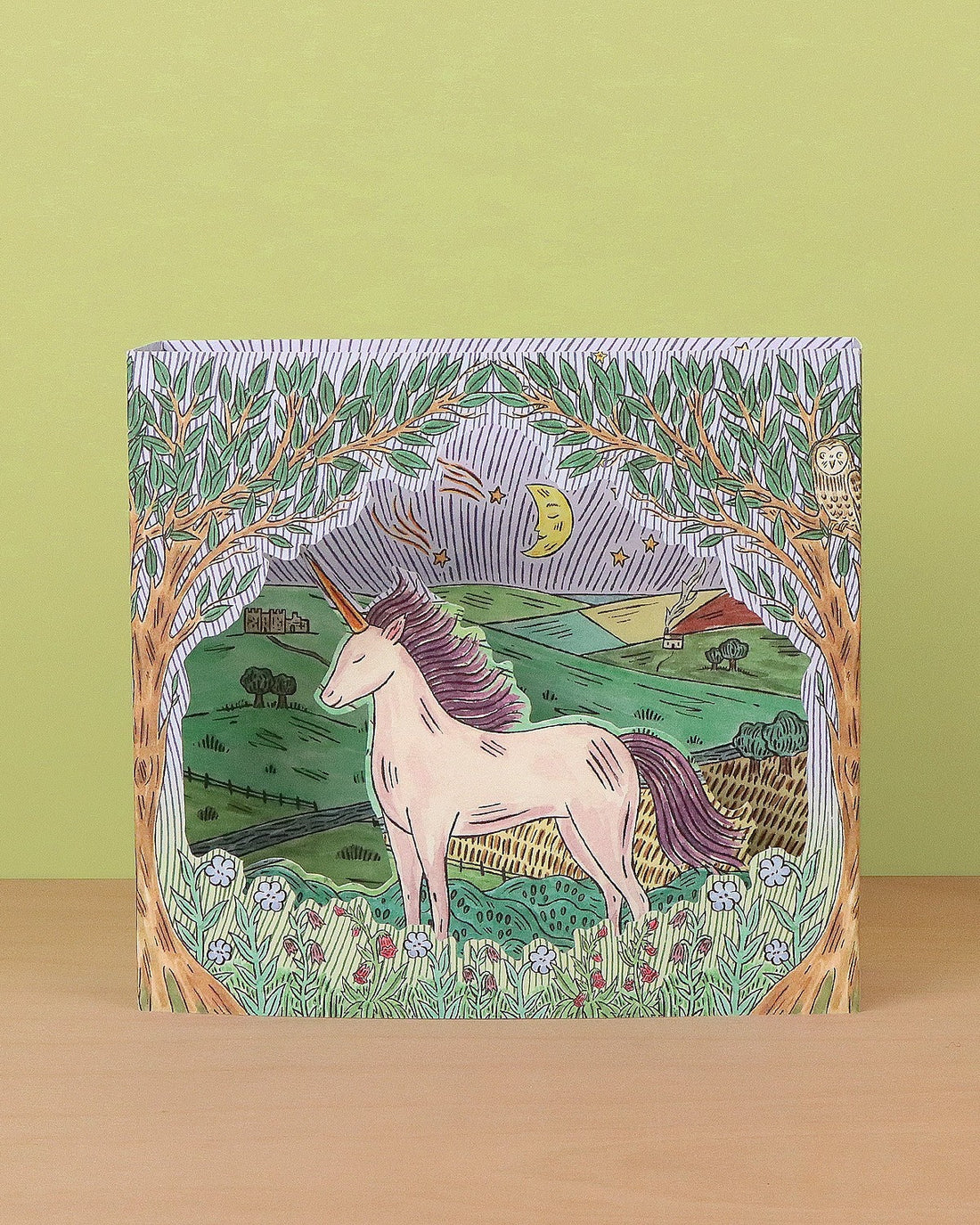 Twilight Unicorn Die Cut Card